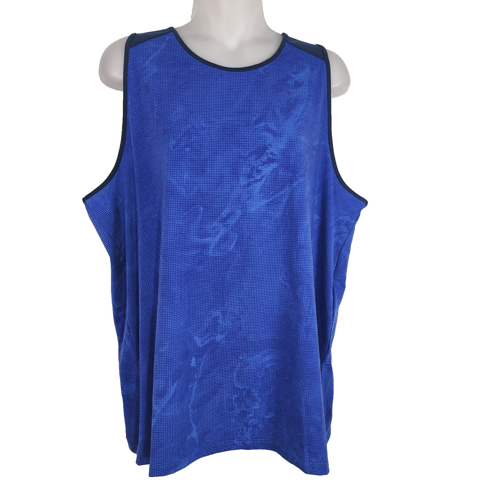Under Armour UA Siro Women’s Golf Tank Top Sleeveless Blue Print Large Loose